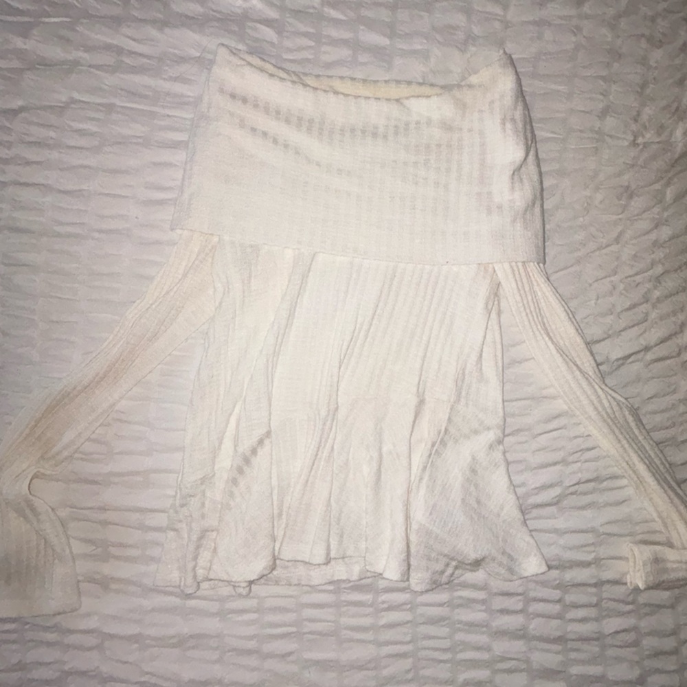 Anthropologie Cream Knit Skirt
